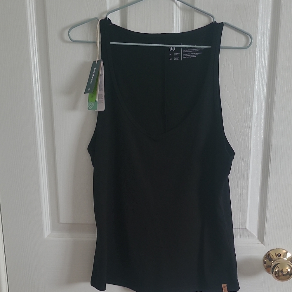 Tentree Black Tank Top Relaxed Fit Scoop Neck
